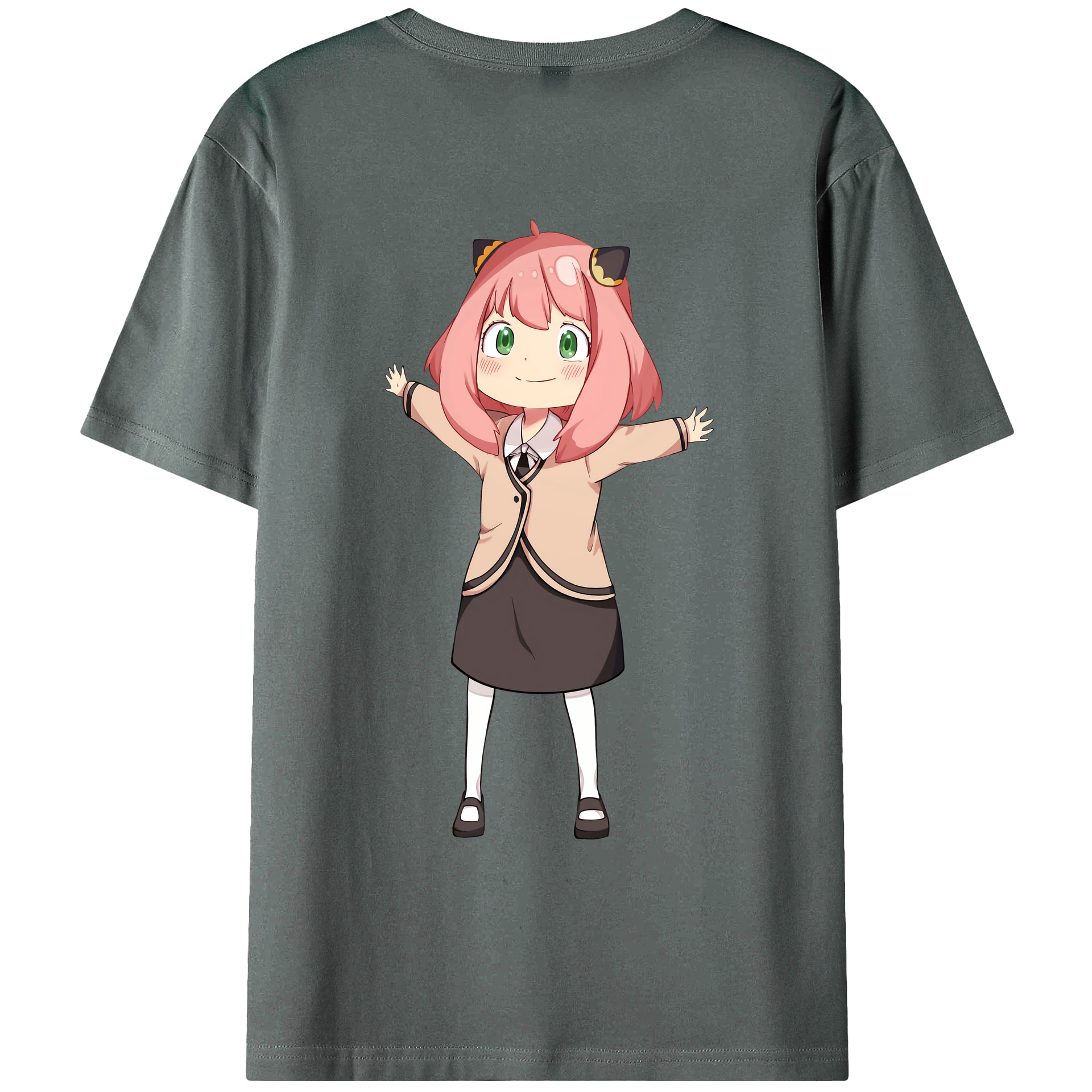 （画像用） SPY×FAMILY间谍家家酒 綿100％ メンズ半袖Tシャツ（バックプリント） 通気性